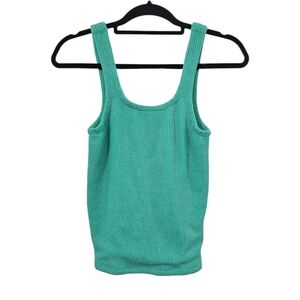 NWT Arminta James Lolita Crinkle Top In Tropical Green Size S